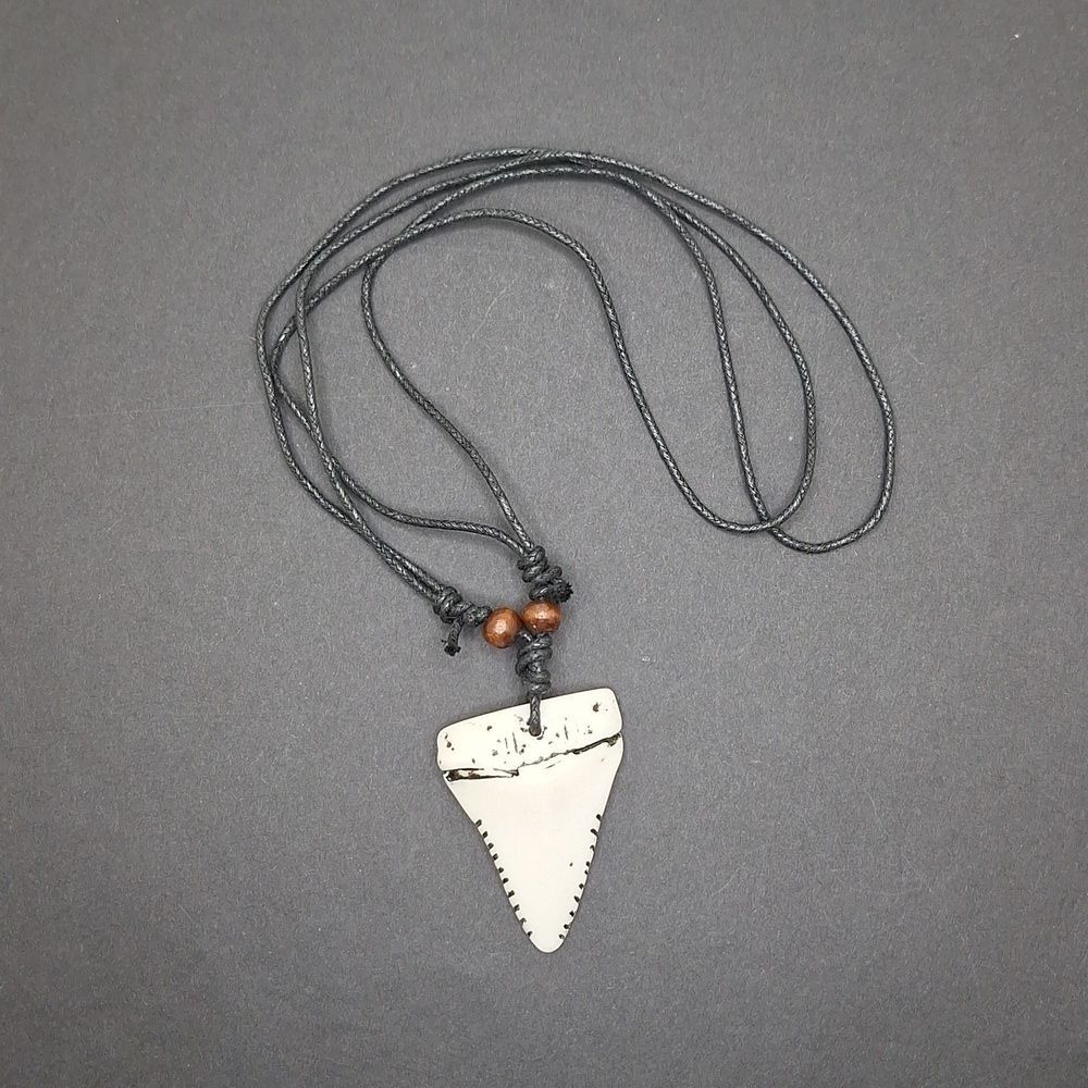 Tribal Shark tooth pendant adjustable necklace
